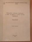 Filep György - Matematikai módszerek alkalmazása a kohó- és gépipar IV. ötéves tervének készitésénél [antikvár]