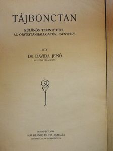 Dr. Davida Jenő - Tájbonctan [antikvár]