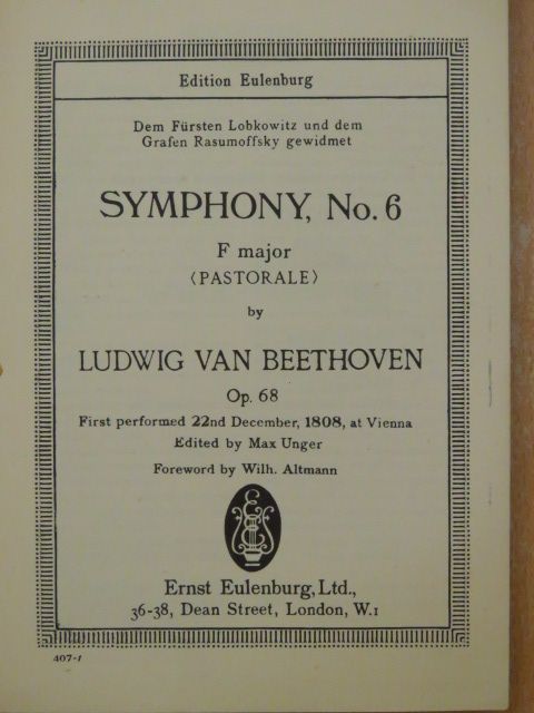 Ludwig van Beethoven - Symphony, No. 6. [antikvár]