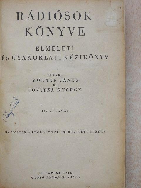 Jovitza György - Rádiósok könyve [antikvár]