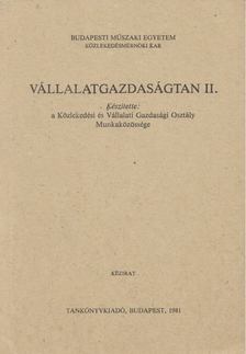 Dr. Borotvás Elemér - Vállalatgazdaságtan II. [antikvár]