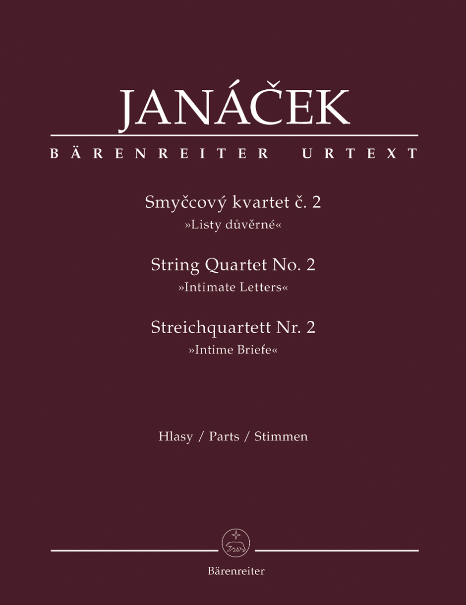 JANÁCEK - STRING QUARTET NO.2 "INTIMATE LETTERS" URTEXT, PARTS