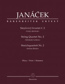 JANÁCEK - STRING QUARTET NO.2 "INTIMATE LETTERS" URTEXT, PARTS