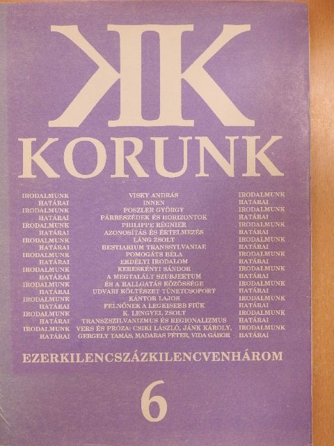 Albert Attila - Korunk 1993. június [antikvár]