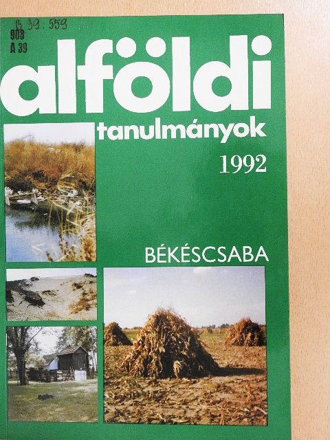 Csorba Péter - Alföldi tanulmányok 1992 [antikvár]