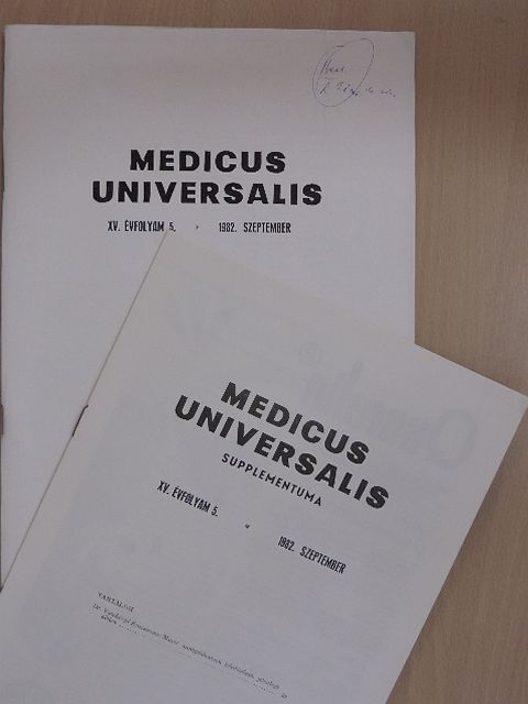 Dr. Angeli István - Medicus Universalis 1982. szeptember/Supplementum [antikvár]