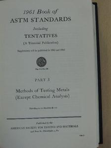 1961 Book of ASTM Standards Including Tentatives 3 [antikvár]