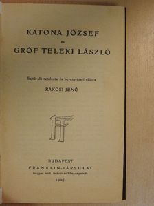 Gróf Teleki László - Katona József és Gróf Teleki László [antikvár]