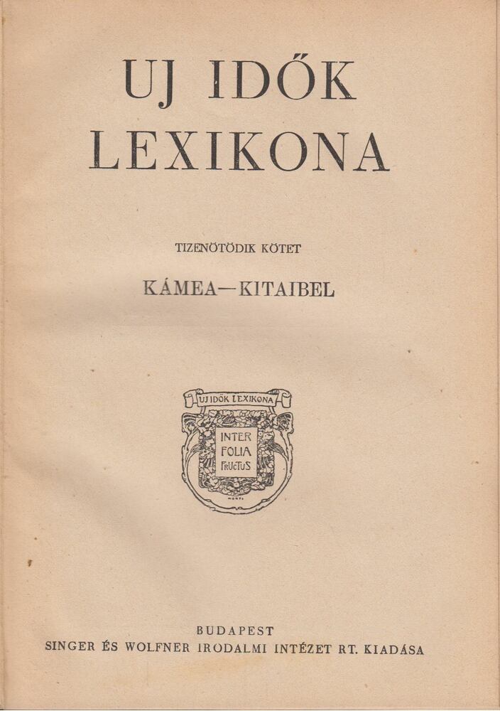 Herczeg Ferenc - Uj idők lexikona XV. kötet [antikvár]