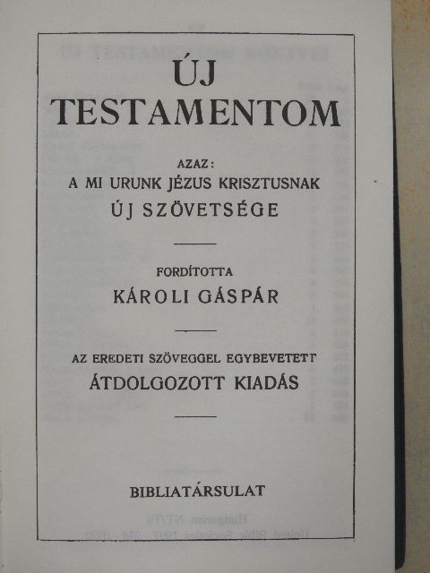 Új Testamentom/A zsoltárok könyve [antikvár]