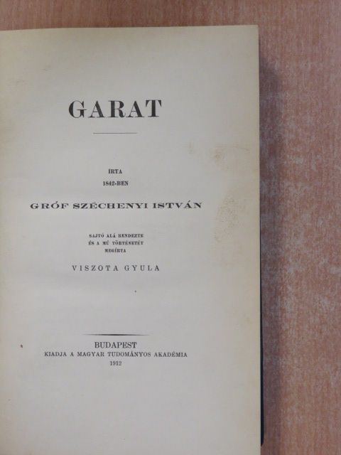 Gróf Széchenyi István - Garat [antikvár]
