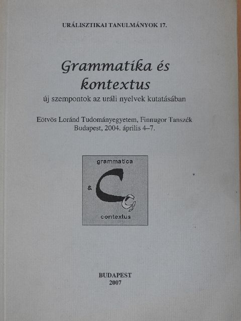 Balicza Klára - Grammatika és kontextus [antikvár]