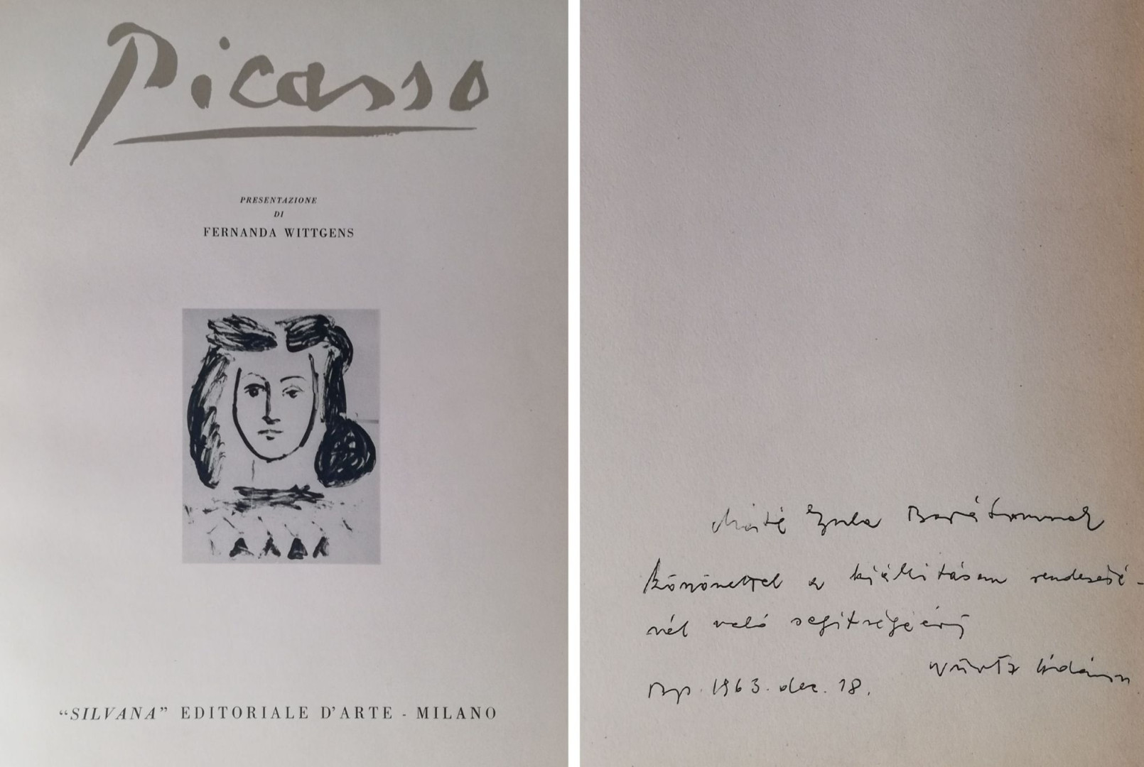Fernanda Wittgens - Picasso (Würtz Ádám ajándékozó bejegyzésével) [antikvár]