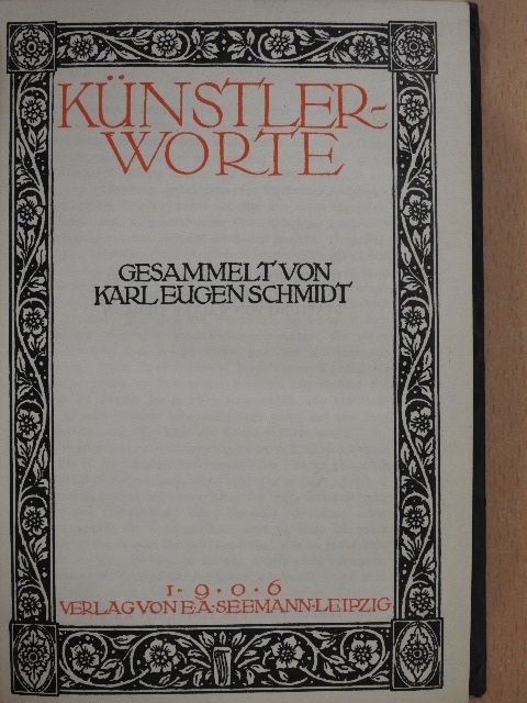 Künstlerworte [antikvár]