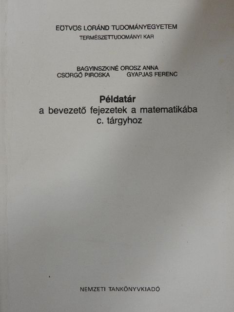 Bagyinszkiné Orosz Anna - Példatár [antikvár]