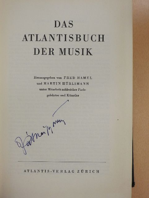 Ernst Isler - Das Atlantisbuch der Musik [antikvár]