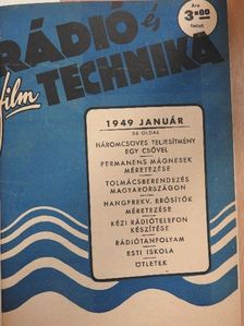 Rádió és filmtechnika 1949. január-december [antikvár]