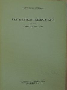 Statisztikai Tájékoztató 1976/77. [antikvár]