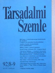 Antalóczy Katalin - Társadalmi Szemle 1992. augusztus-szeptember [antikvár]