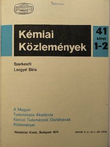 Bérces Tibor - Kémiai Közlemények 1974/1-4. [antikvár]
