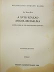 Dr. Róna Éva - A XVIII. század angol irodalma [antikvár]