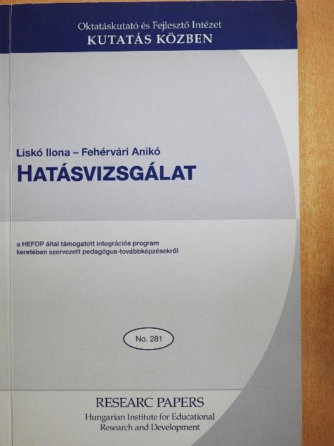 Fehérvári Anikó - Hatásvizsgálat [antikvár]