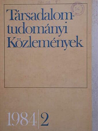 Berei Andrásné - Társadalomtudományi Közlemények 1984/2. [antikvár]