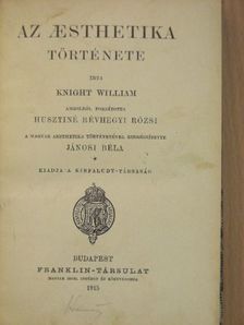Knight William - Az aesthetika története [antikvár]