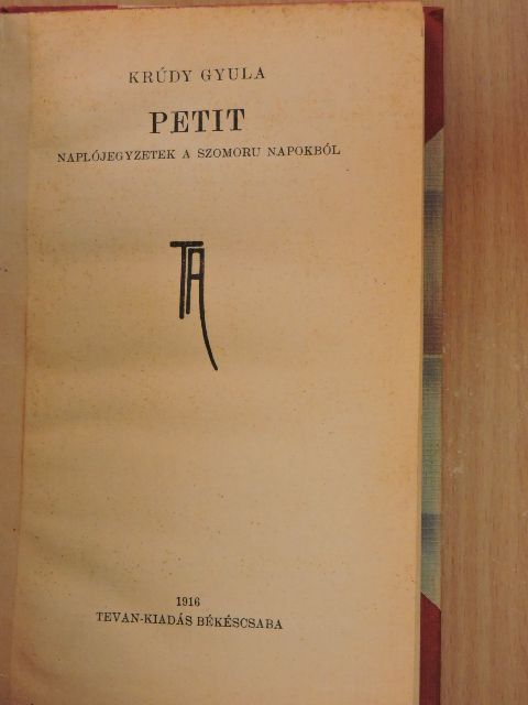 Krúdy Gyula - Petit [antikvár]