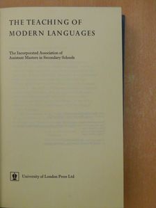 The Teaching of Modern Languages [antikvár]