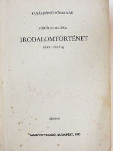 Váróczi Zsuzsa - Irodalomtörténet [antikvár]