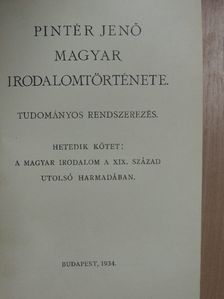 Pintér Jenő - Pintér Jenő magyar irodalomtörténete VII. (töredék) [antikvár]