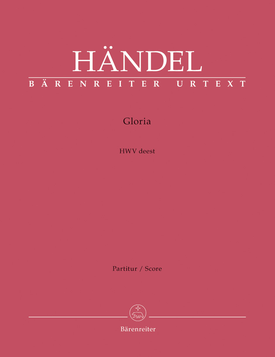 HAENDEL - GLORIA HWV DEEST PARTITUR URTEXT (HANS JOACHIM MARX)