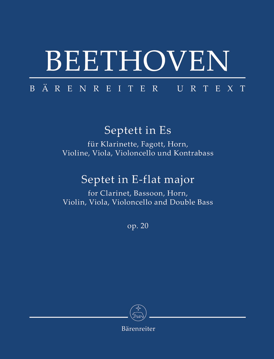 BEETHOVEN - SEPTETT IN ES FÜR KLAR. FG. COR, VL, VLA, VLC UND CB. OP.20, TASCHENPARTITUR