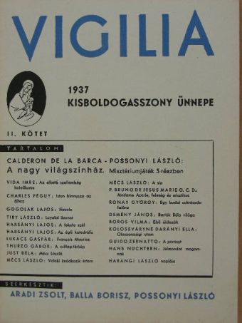 Boros Vilma - Vigilia 1937. Kisboldogasszony ünnepe II. (töredék) [antikvár]
