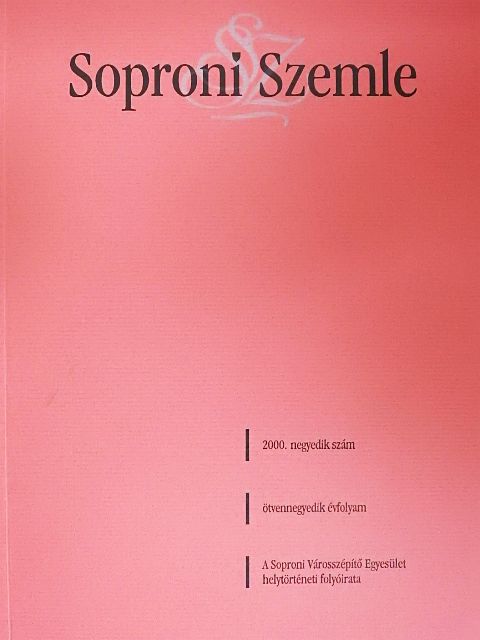 Bartha Dénes - Soproni Szemle 2000/4. [antikvár]