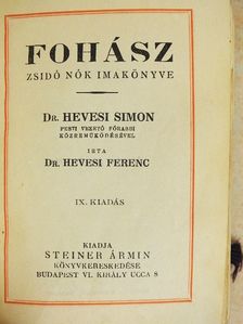 Dr. Hevesi Ferenc - Fohász [antikvár]