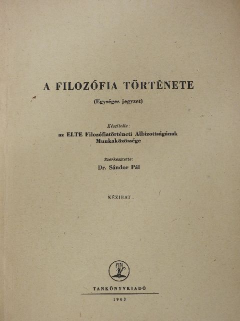 Dr. Bonta Jánosné - A filozófia története [antikvár]