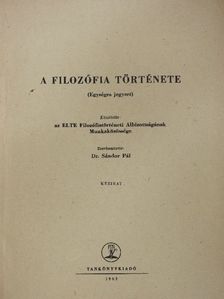 Dr. Bonta Jánosné - A filozófia története [antikvár]