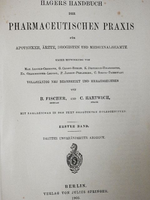 Hagers Handbuch der Pharmaceutischen Praxis I. [antikvár]