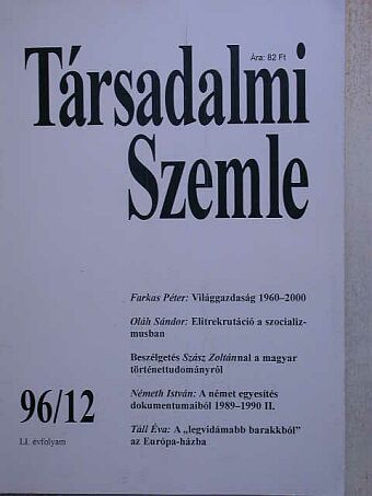 Farkas Péter - Társadalmi Szemle 1996. december [antikvár]