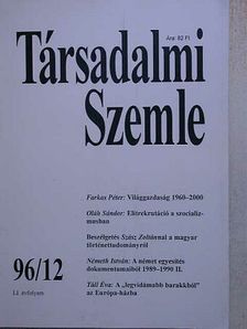 Farkas Péter - Társadalmi Szemle 1996. december [antikvár]