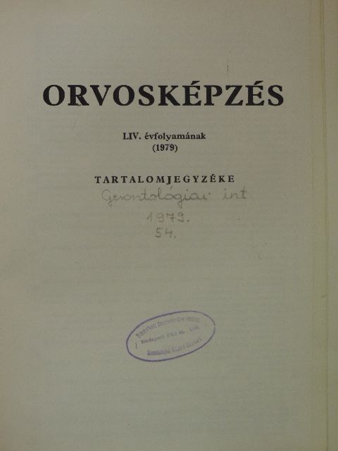 Dr. Bálint Péter - Orvosképzés 1979. január-december [antikvár]