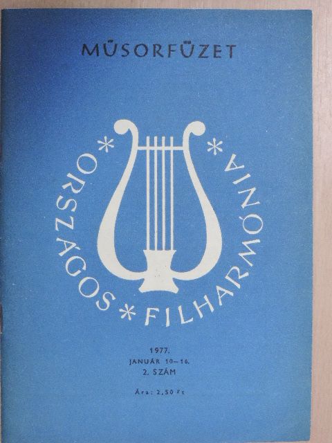 Országos Filharmónia Műsorfüzet 1977/2. [antikvár]