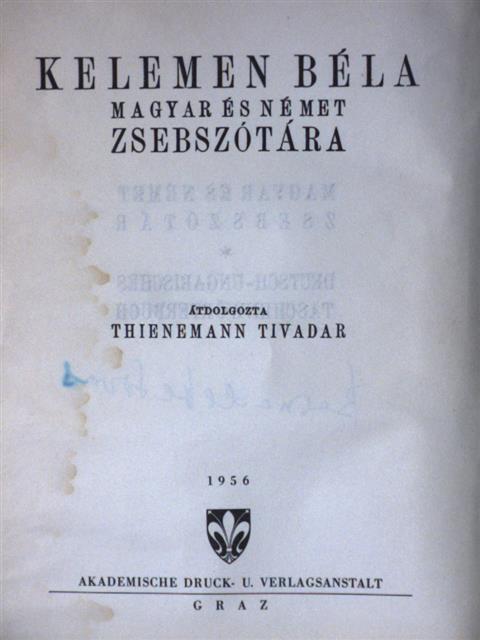 Kelemen Béla magyar és német zsebszótára I-II. [antikvár]