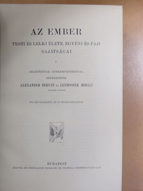 Dalmady Zoltán - Az ember testi és lelki élete, egyéni és faji sajátságai [antikvár]