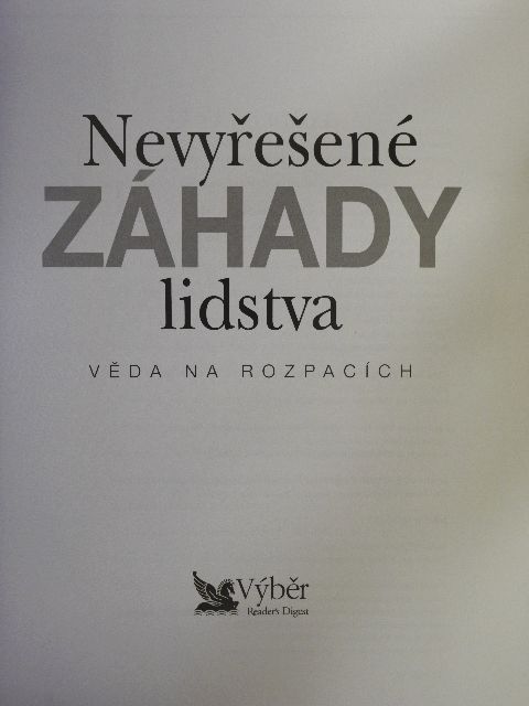 Beate Bühlová - Nevyresené Záhady lidstva [antikvár]