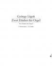 Ligeti György - ZWEI ETÜDEN FÜR ORGEL