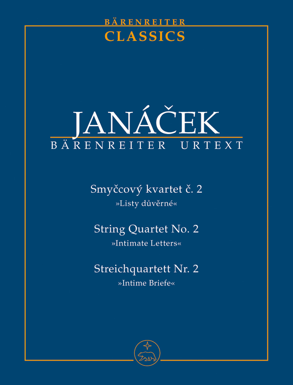 JANÁCEK - STRING QUARTET NO.2 "INTIMATE LETTERS" TASCHENPARTITUR URTEXT