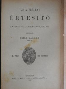 Beöthy Zsolt - Akadémiai Értesítő 1902. deczember [antikvár]